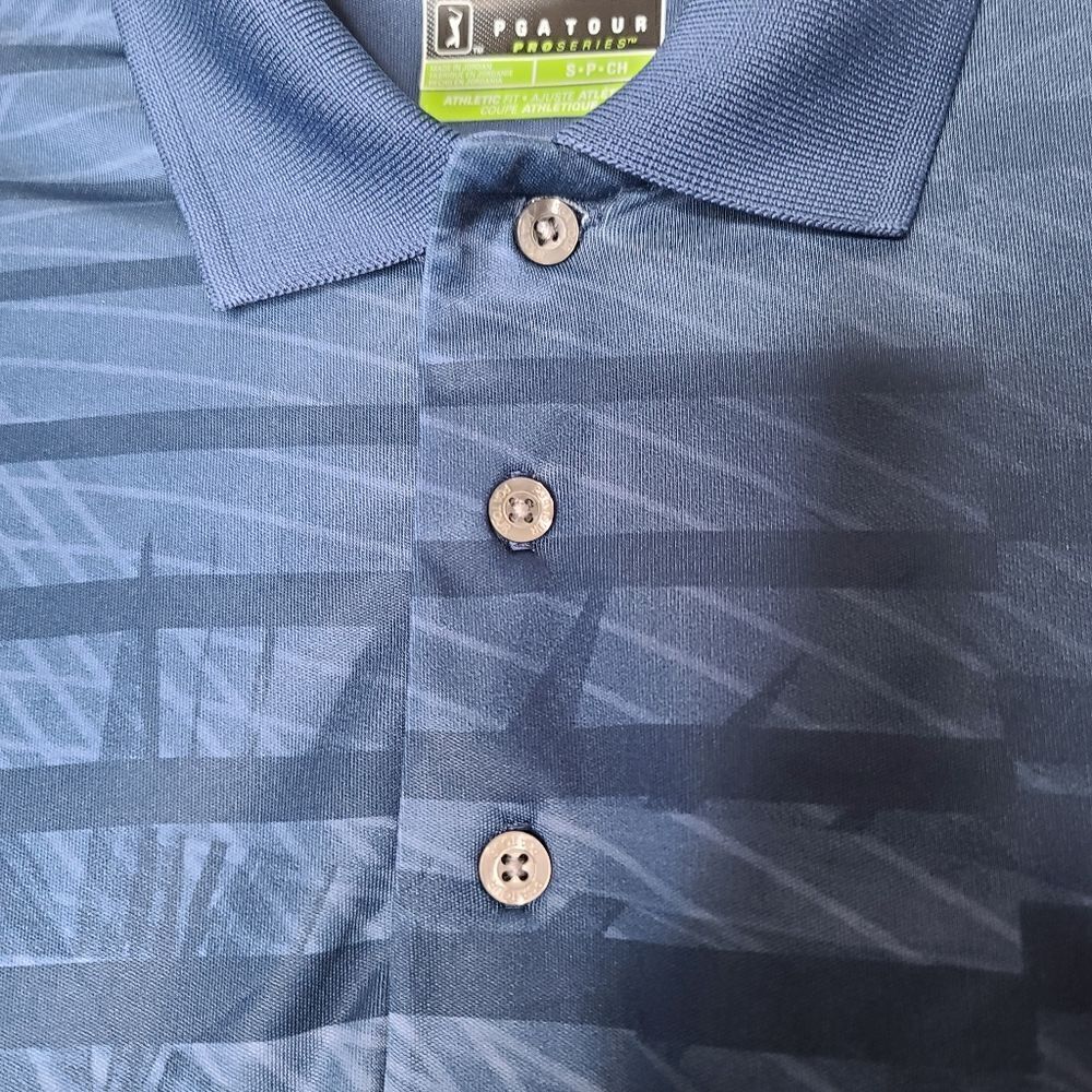 NWT Small PGA Tour Pro Series Polo Blue Shirt - Picture 7 of 9